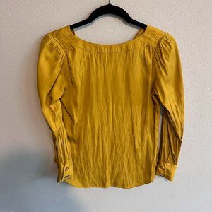 Mustard Petite Loft Blouse
